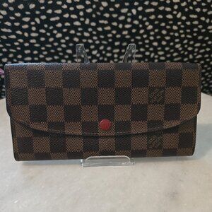 Louis Vuitton Damier Emile with Red Snap Wallet